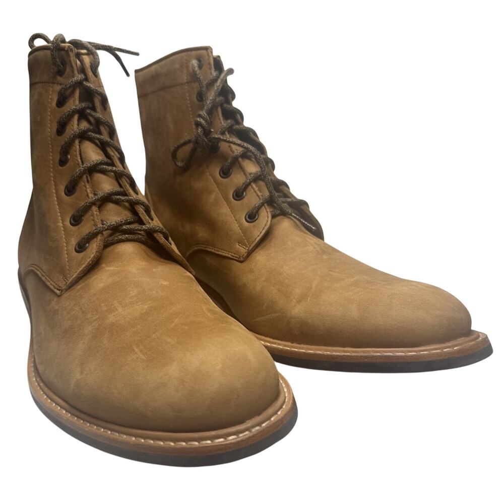 Nisolo Andres All-Weather Boot Men 12.5 Tobacco Brown Nubuck NEW IN BOX